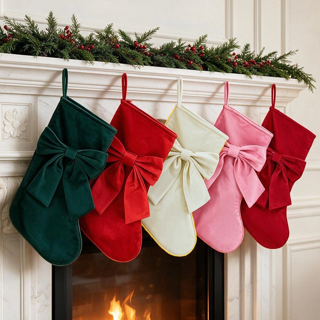 Christmas Stocking Hanging - 1 chaussette de Noël, sacs cadeaux