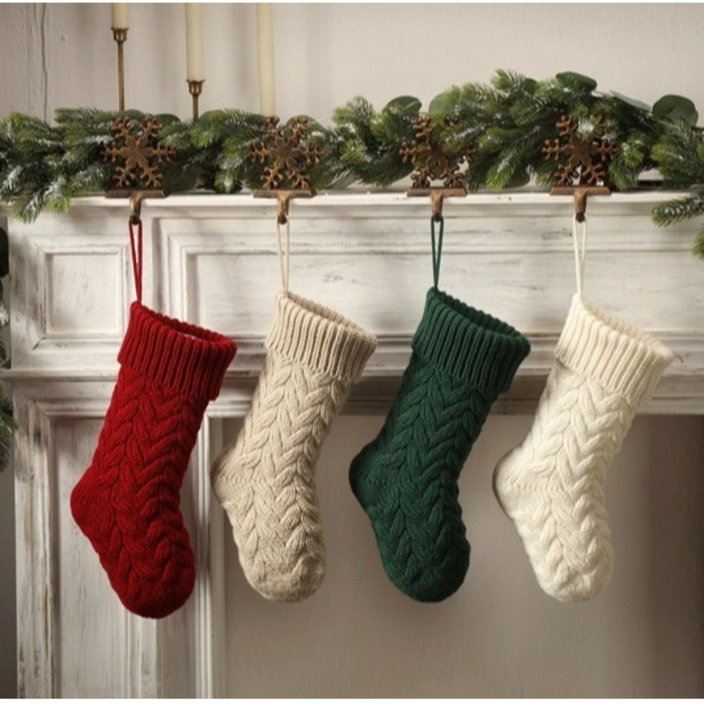 Christmas Stocking Hanging - Chaussettes de noël tricotées, ornements suspendus
