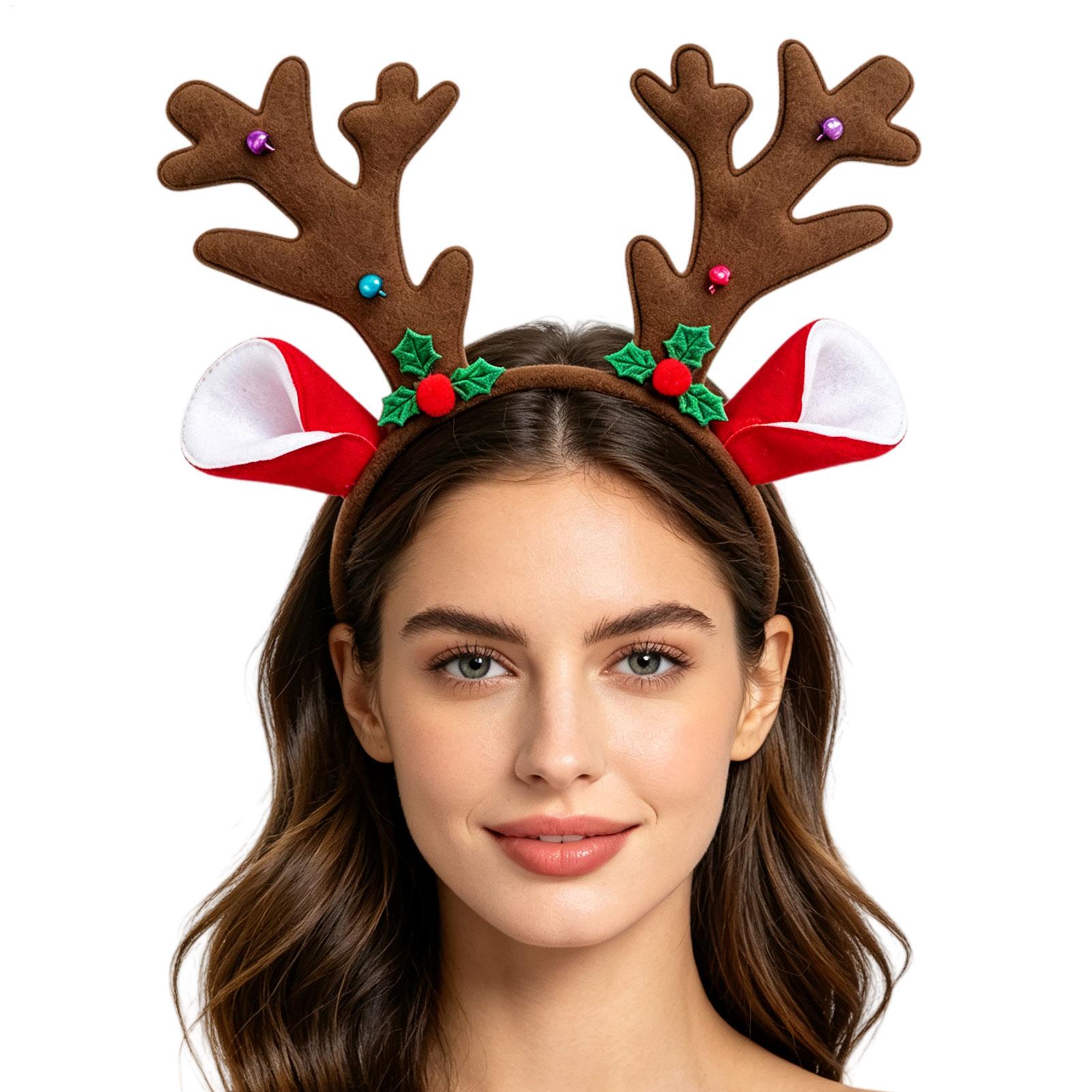 Reindeer Antlers Headband - Serre-tête de Noël avec bois de