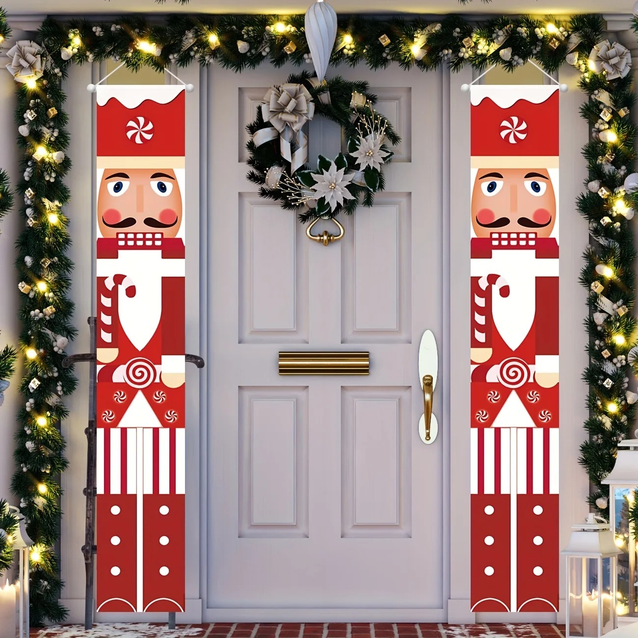 Nutcracker Figurine - Ensemble de bannières de Noël avec