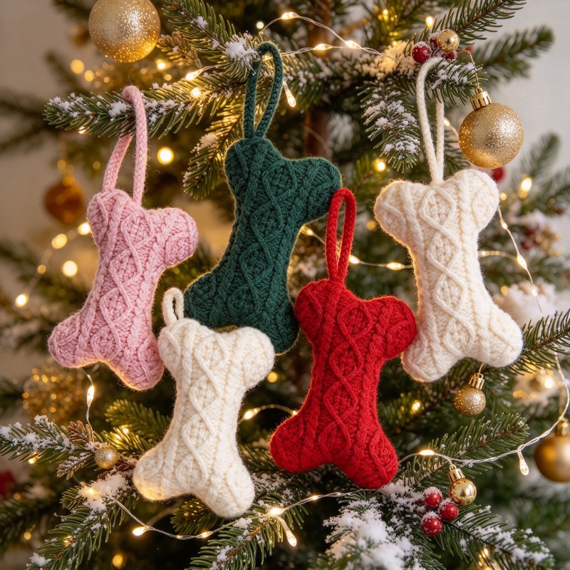 Ornement de Noël en forme d'os - Christmas Stocking Hanging avis et prix
