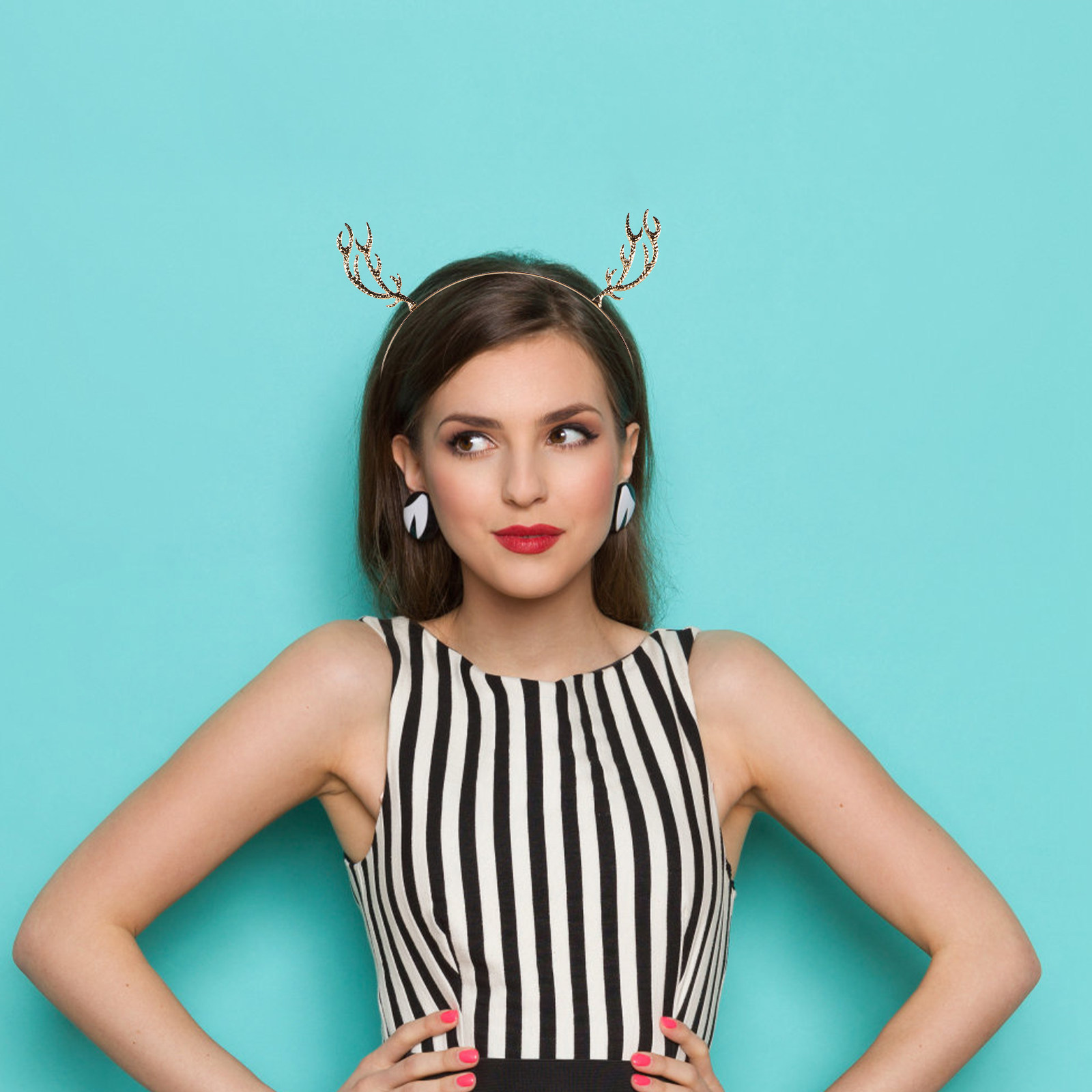 Serre-tête en métal et strass, - Reindeer Antlers Headband avis et prix